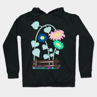 FENCE WITH SUNFLOWERS Hoodie